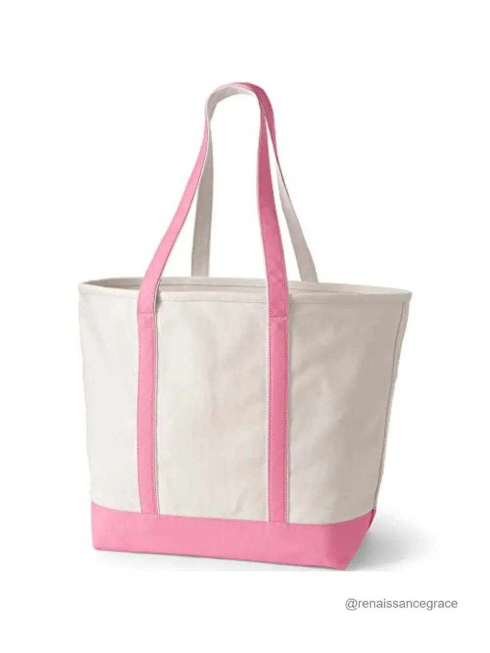 Open Top Canvas Tote Bag X-Large Long Handle